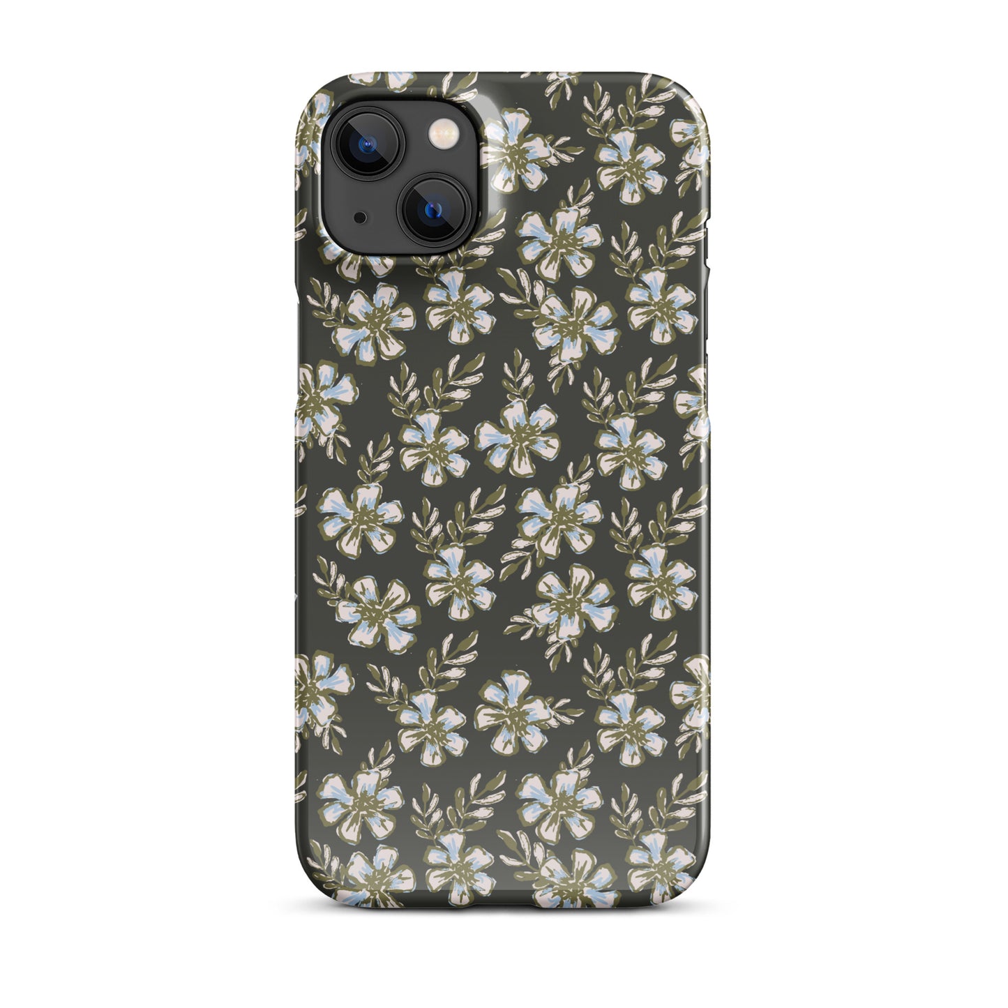 Black And Blue Floral IPhone Case