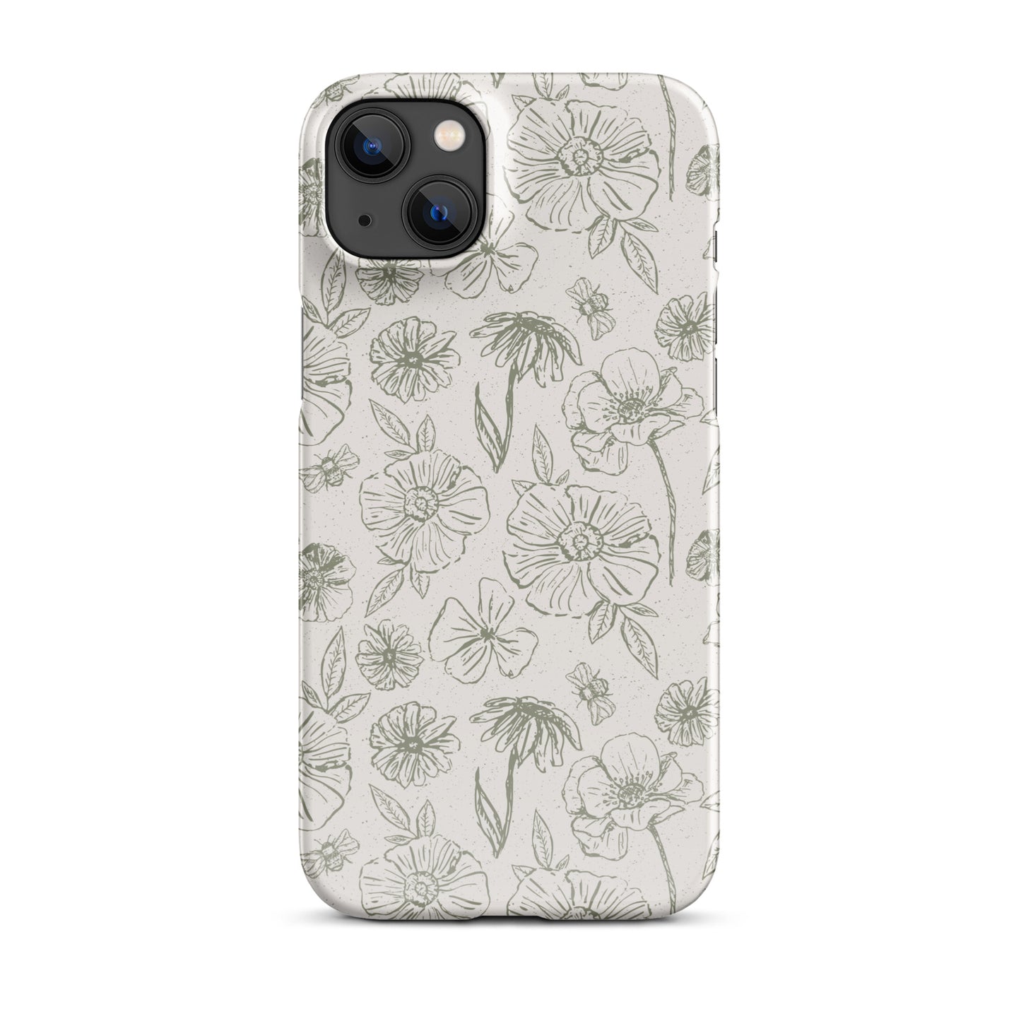 Green Floral Magnolia Print IPhone Case