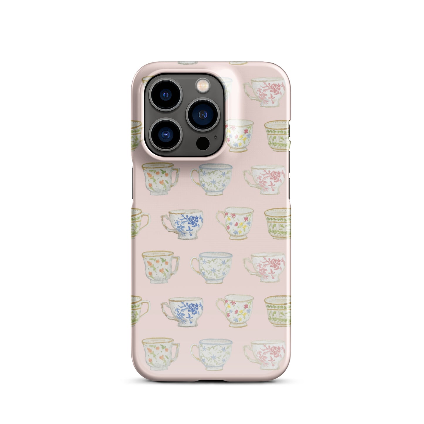 Pink Watercolor Tea Cups IPhone Case