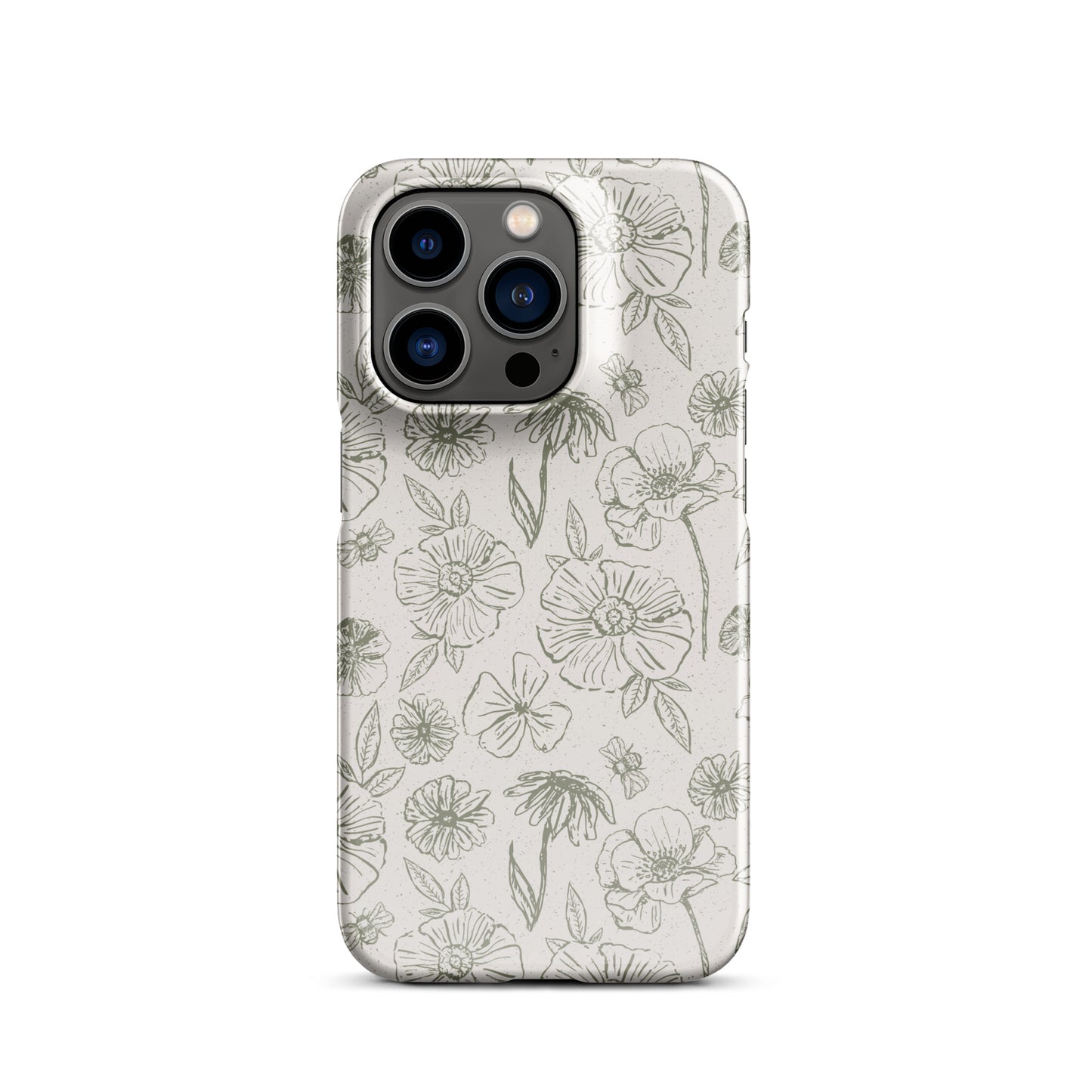 Green Floral Magnolia Print IPhone Case