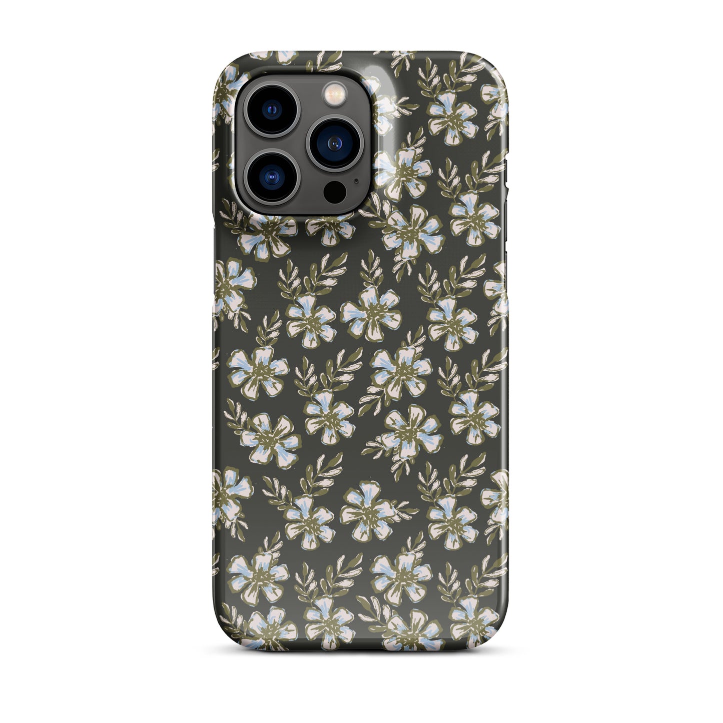 Black And Blue Floral IPhone Case