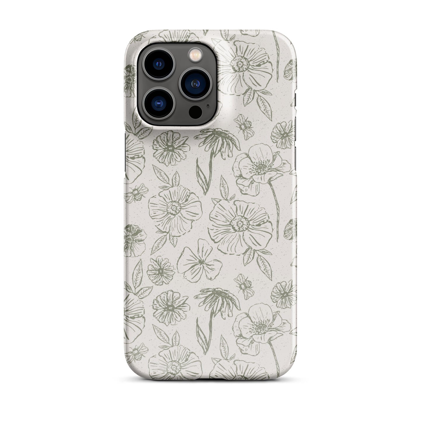 Green Floral Magnolia Print IPhone Case