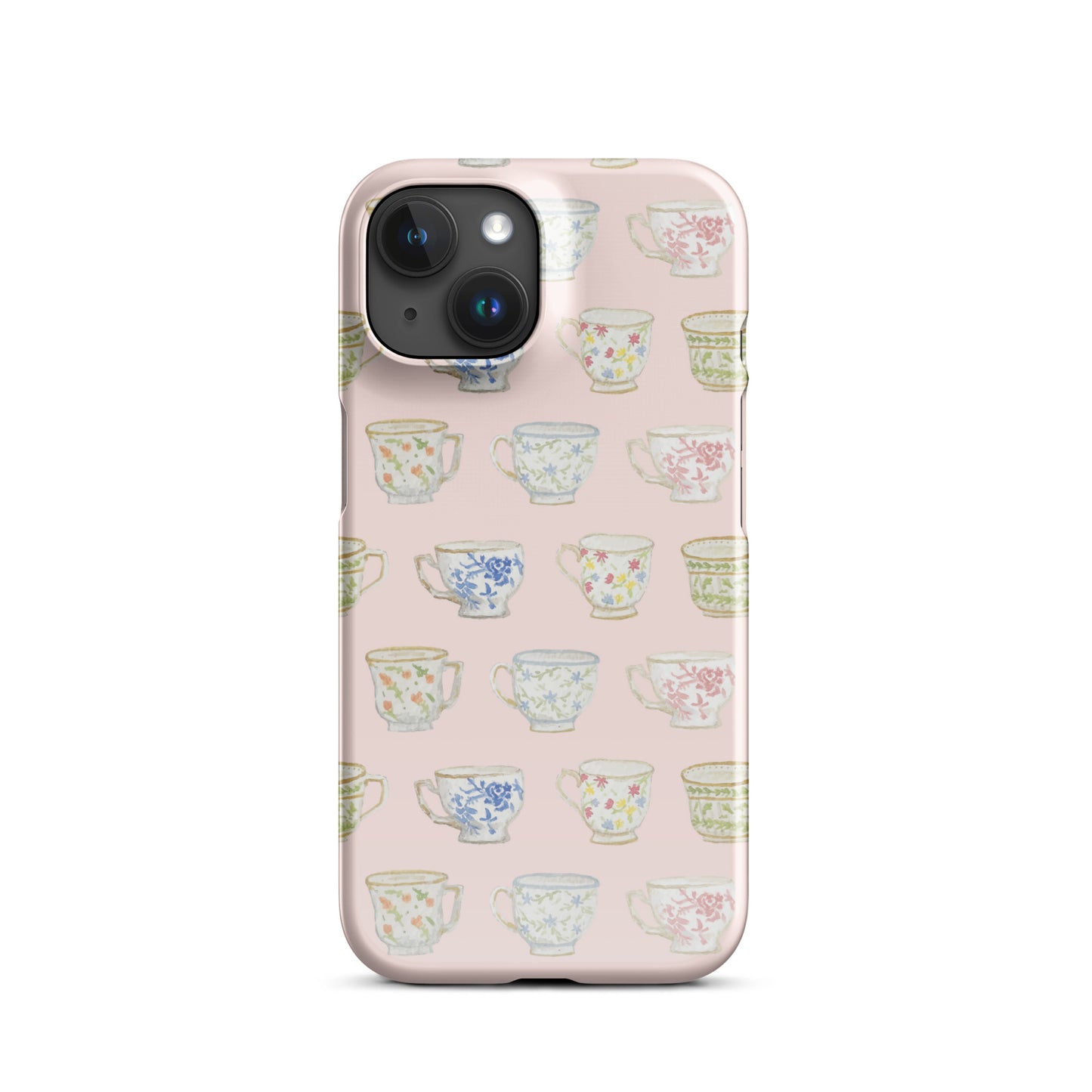 Pink Watercolor Tea Cups IPhone Case