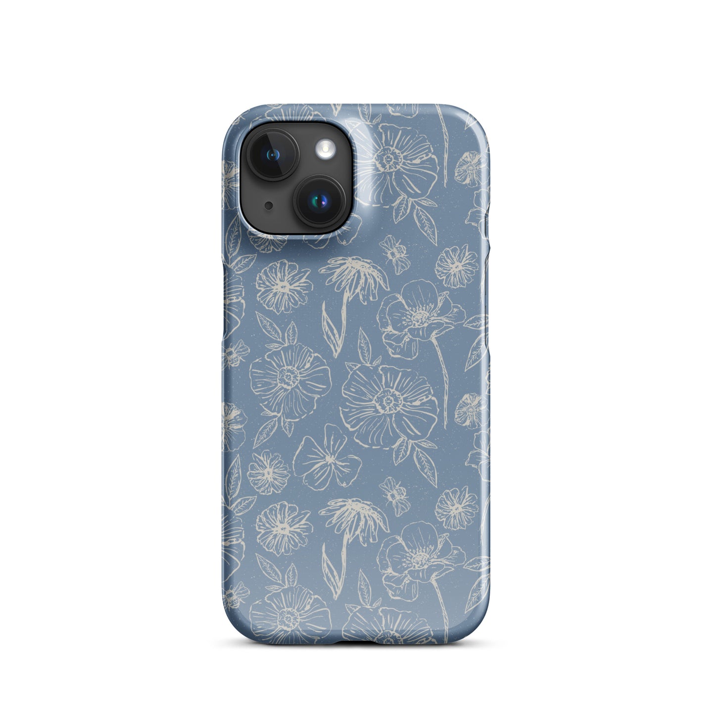 Blue Floral Magnolia Print IPhone Case