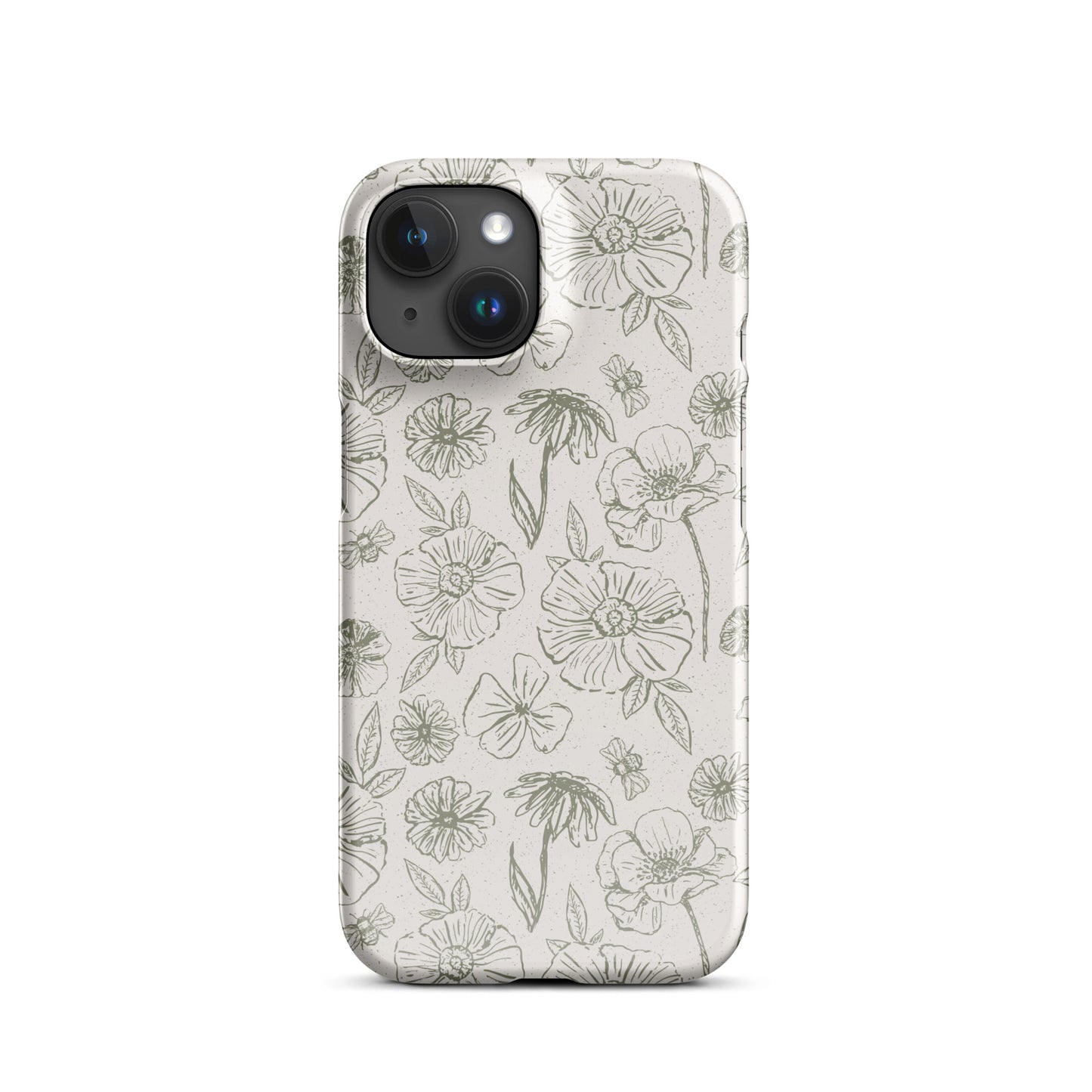 Green Floral Magnolia Print IPhone Case