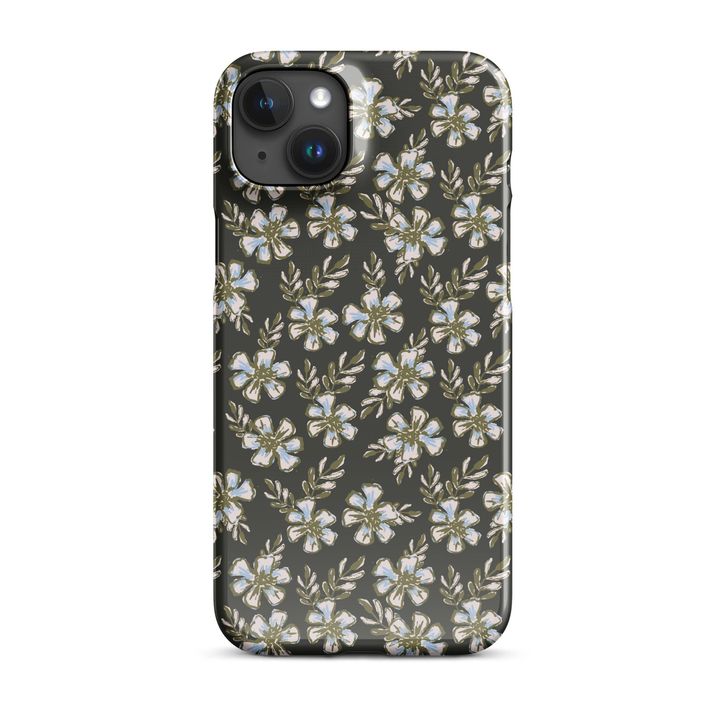 Black And Blue Floral IPhone Case