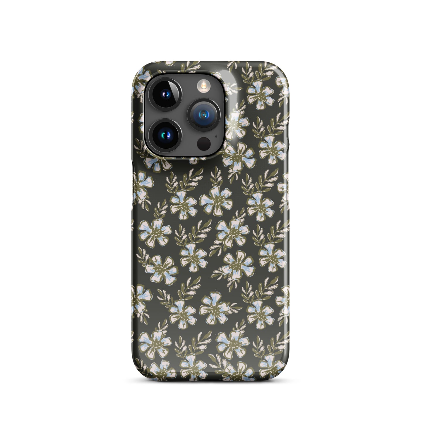 Black And Blue Floral IPhone Case