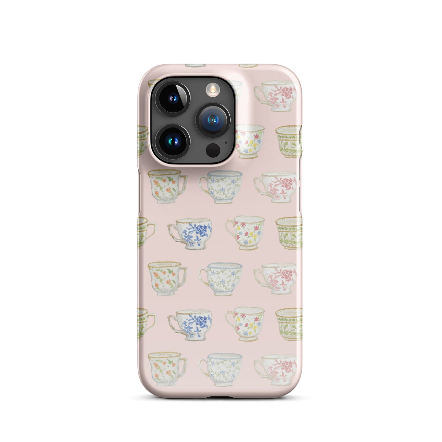 Pink Watercolor Tea Cups IPhone Case