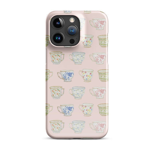 Pink Watercolor Tea Cups IPhone Case